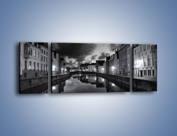 Obraz na płótnie – Urokliwe miasteczko nad kanałem wodnym – trzyczęściowy AM134W5