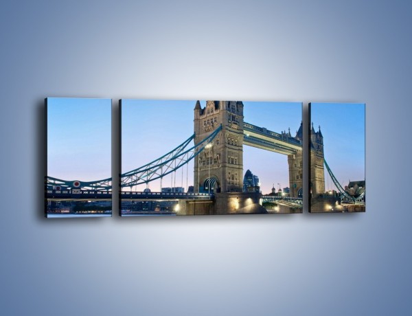 Obraz na płótnie – Tower Bridge o poranku – trzyczęściowy AM143W5