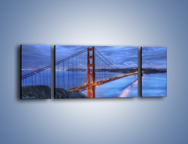 Obraz na płótnie – Most Golden Gate – trzyczęściowy AM328W5
