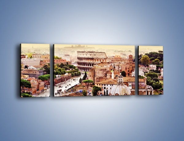 Obraz na płótnie – Panorama Rzymu – trzyczęściowy AM338W5