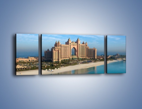 Obraz na płótnie – Atlantis Hotel w Dubaju – trzyczęściowy AM341W5