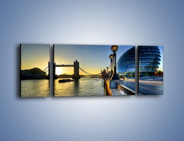 Obraz na płótnie – Londyński Tower Bridge – trzyczęściowy AM348W5