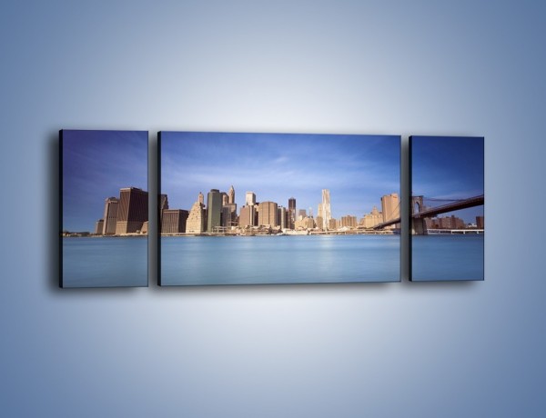 Obraz na płótnie – Nowy Jork i most Brookliński – trzyczęściowy AM351W5