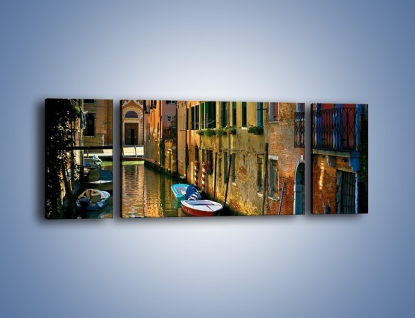 Obraz na płótnie – Cały urok Wenecji w jednym kadrze – trzyczęściowy AM371W5