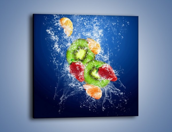 Obraz na płótnie – Soczyste kawałki owoców w wodzie – jednoczęściowy kwadratowy JN023