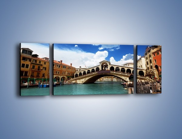 Obraz na płótnie – Most Rialto w Wenecji – trzyczęściowy AM386W5