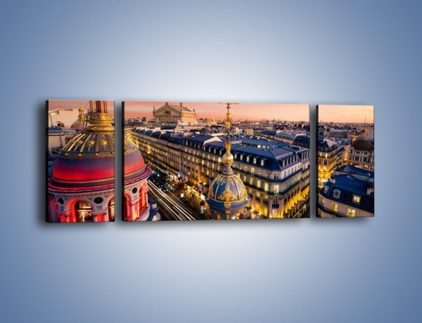 Obraz na płótnie – Paryska architektura – trzyczęściowy AM402W5