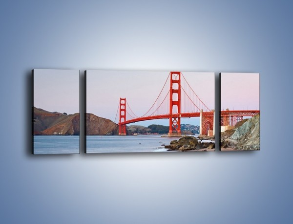 Obraz na płótnie – Most Golden Gate – trzyczęściowy AM406W5