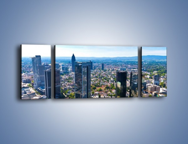 Obraz na płótnie – Panorama Frankfurtu – trzyczęściowy AM414W5
