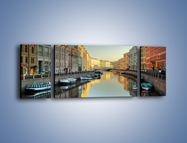 Obraz na płótnie – Kanał wodny w St. Petersburgu – trzyczęściowy AM422W5