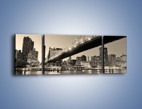 Obraz na płótnie – Most Qeensboro w Nowym Yorku – trzyczęściowy AM438W5