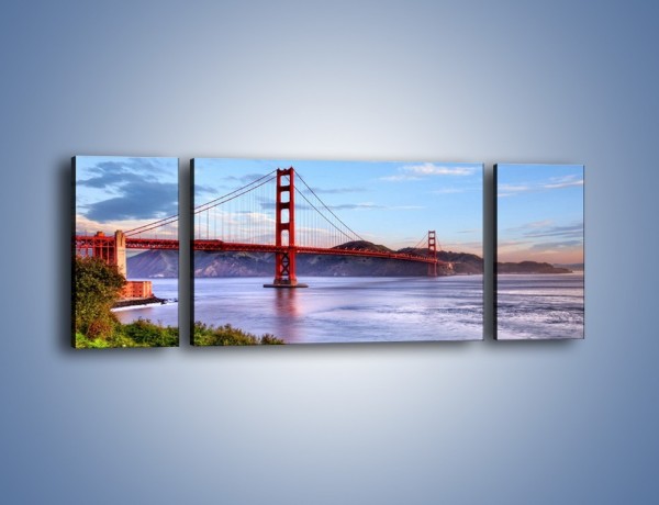 Obraz na płótnie – Most Golden Gate w San Francisco – trzyczęściowy AM444W5