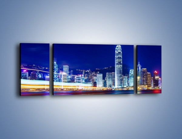 Obraz na płótnie – Panorama Hong Kongu – trzyczęściowy AM499W5