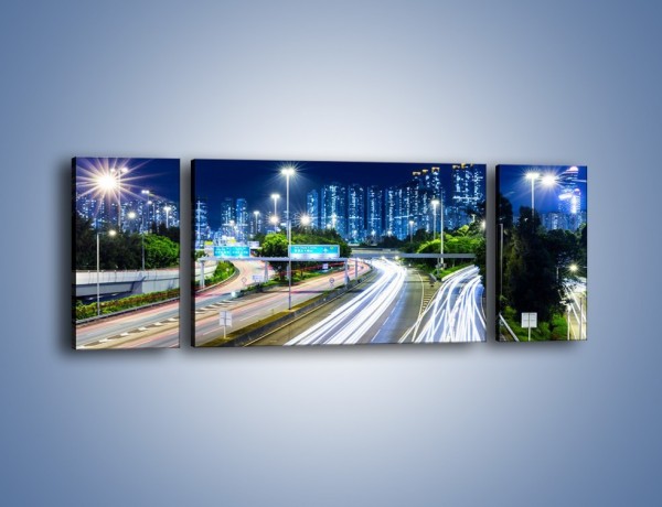Obraz na płótnie – Autostrada prowadząca do Hong Kongu – trzyczęściowy AM504W5