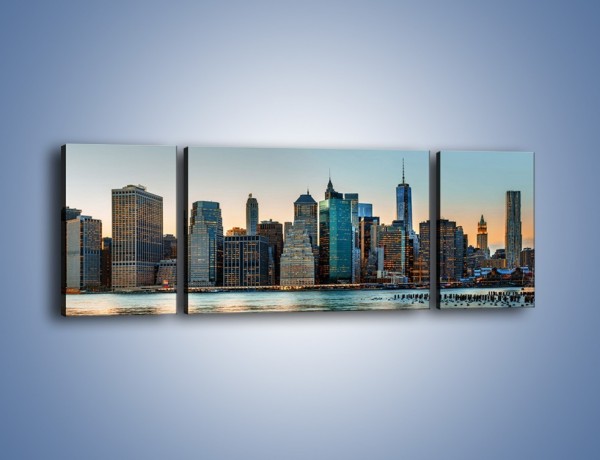 Obraz na płótnie – Panorama Manhattanu – trzyczęściowy AM521W5