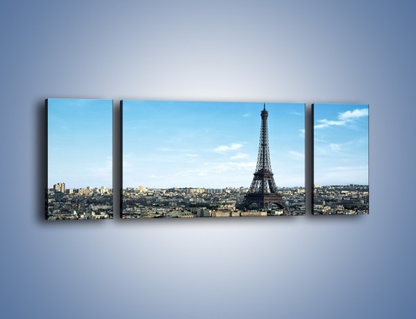 Obraz na płótnie – Wieża Eiffla w Paryżu – trzyczęściowy AM561W5
