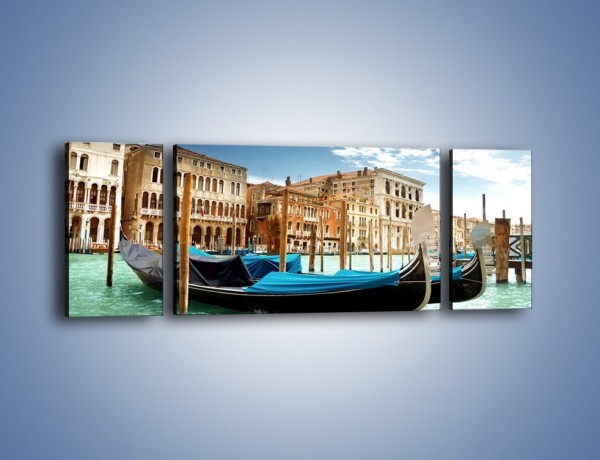 Obraz na płótnie – Weneckie gondole w Canal Grande – trzyczęściowy AM571W5