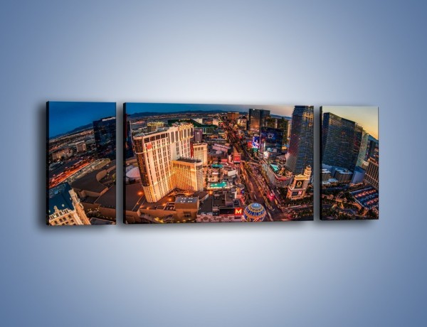 Obraz na płótnie – Centrum Las Vegas – trzyczęściowy AM588W5
