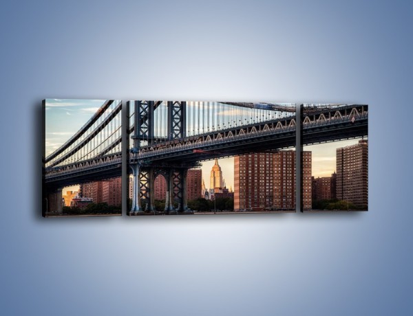 Obraz na płótnie – Manhattan Bridge – trzyczęściowy AM607W5