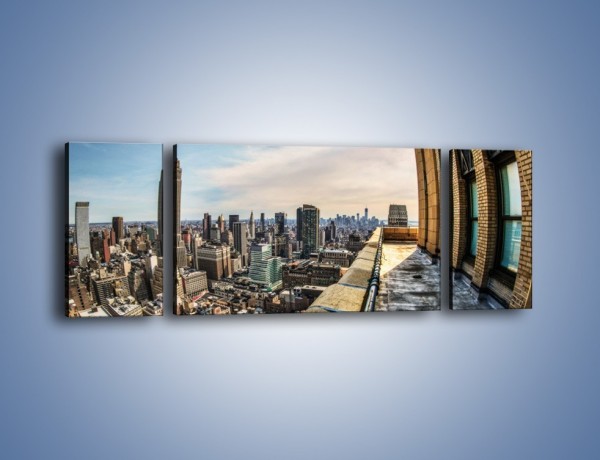Obraz na płótnie – Empire State Building na Manhattanie – trzyczęściowy AM610W5