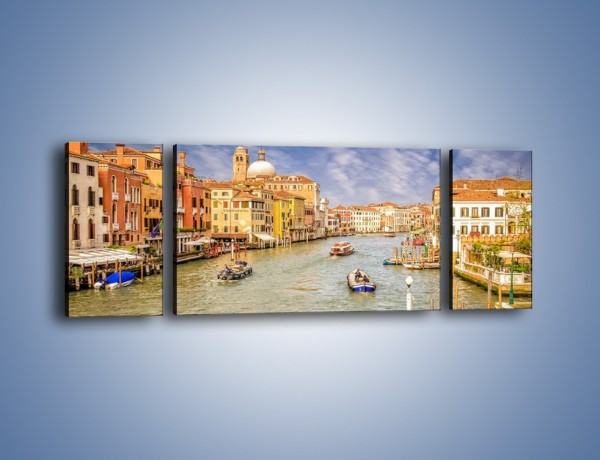 Obraz na płótnie – Canal Grande w Wenecji o poranku – trzyczęściowy AM617W5