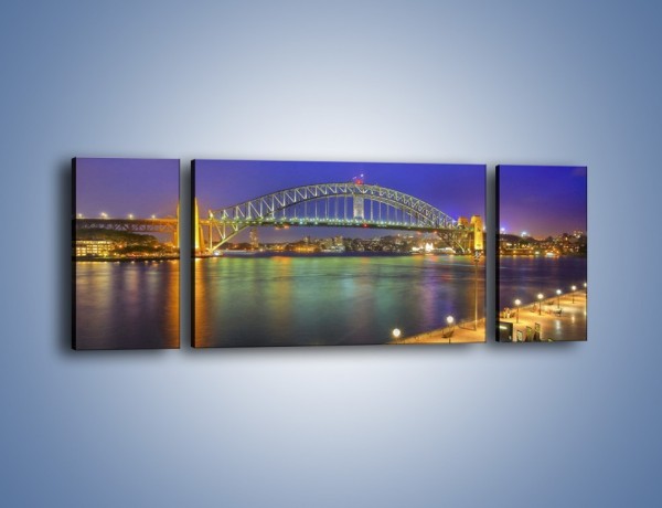 Obraz na płótnie – Most nad zatoką Port Jackson w Sydney – trzyczęściowy AM631W5