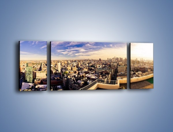 Obraz na płótnie – Panorama Nowego Jorku – trzyczęściowy AM650W5