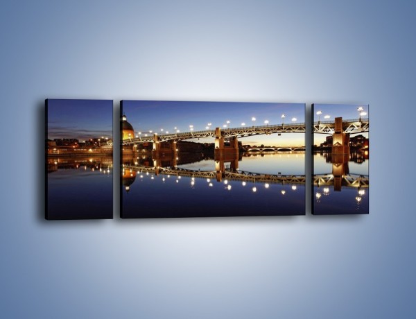 Obraz na płótnie – Most Saint-Pierre w Tuluzie – trzyczęściowy AM665W5