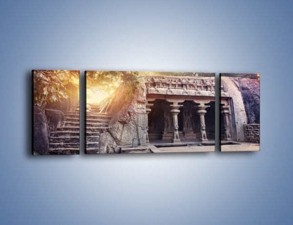 Obraz na płótnie – Varaha Cave – świątynia wykuta w skale – trzyczęściowy AM698W5