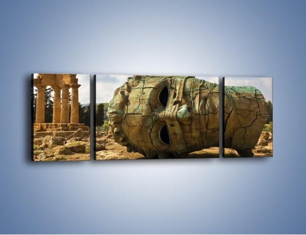 Obraz na płótnie – Ruiny Świątyni Kastora i Polluksa – trzyczęściowy AM705W5