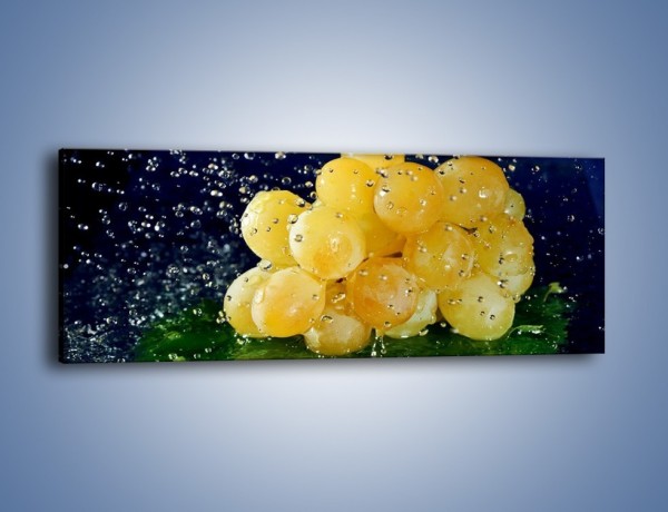 Obraz na płótnie – Słodkie winogrona z miętą – jednoczęściowy panoramiczny JN286