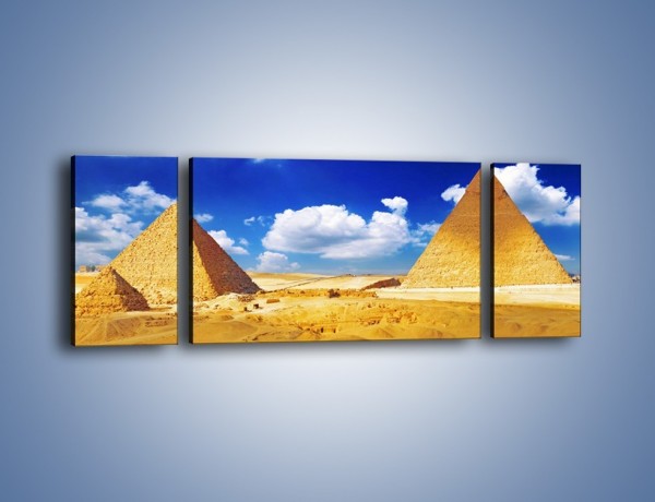 Obraz na płótnie – Panorama egipskich piramid – trzyczęściowy AM725W5
