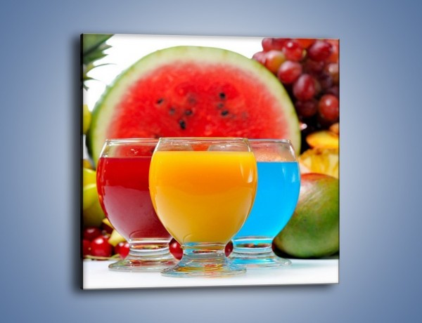 Obraz na płótnie – Kolorowe drineczki z soczystych owoców – jednoczęściowy kwadratowy JN029