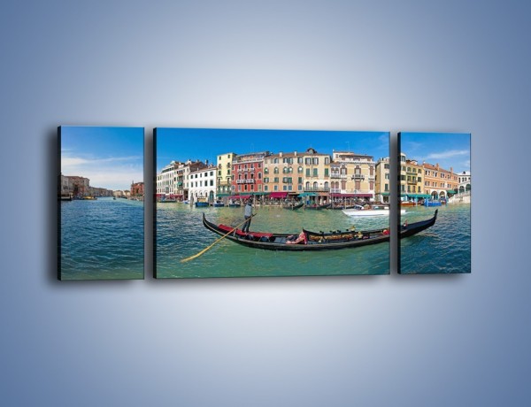 Obraz na płótnie – Panorama Canal Grande w Wenecji – trzyczęściowy AM745W5
