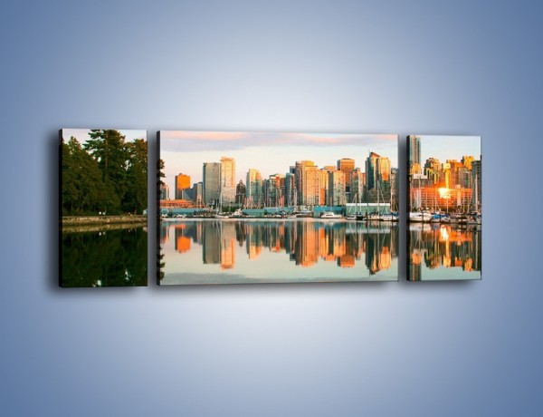 Obraz na płótnie – Widok na Vancouver – trzyczęściowy AM765W5