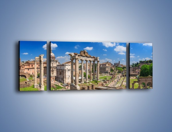 Obraz na płótnie – Panorama rzymskich ruin – trzyczęściowy AM767W5