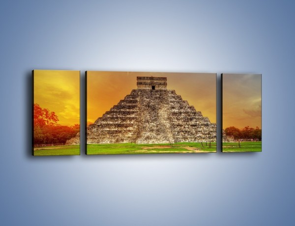 Obraz na płótnie – Piramida Kukulkana w Meksyku – trzyczęściowy AM814W5
