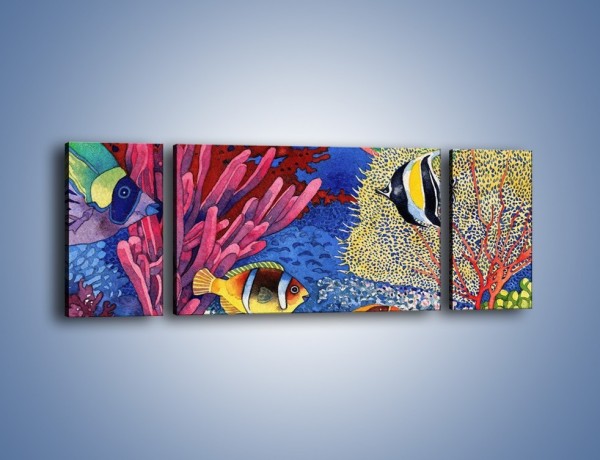 Obraz na płótnie – Podwodny świat ryb – trzyczęściowy GR056W5