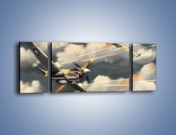 Obraz na płótnie – Samolotem w stronę słońca – trzyczęściowy GR123W5