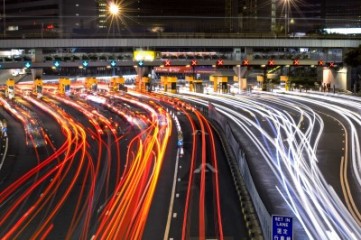 Autostradowa bramka w ruchu świateł - AM236