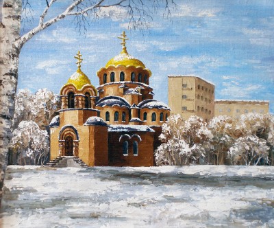 Cerkiew w trakcie zimy - GR024