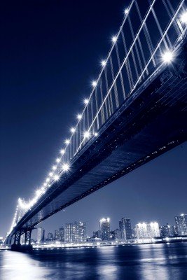 Nowojorski most w odcieniach niebieskiego - AM207
