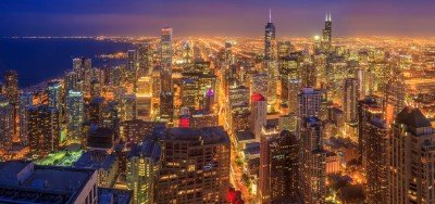 Panorama Chicago nocą - AM663