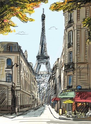 Paryskie uliczki z widokiem - GR259