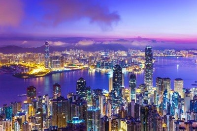 Wieczorna panorama Hong Kongu - AM505